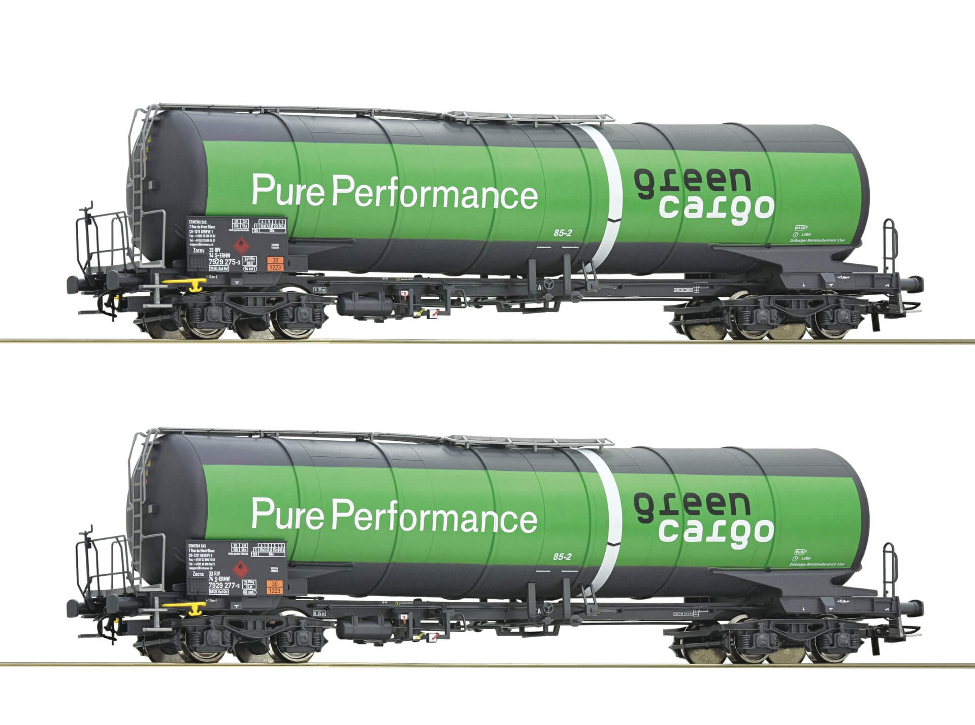 Roco H0 76026 2-tlg. Set: Kesselwagen Green Cargo