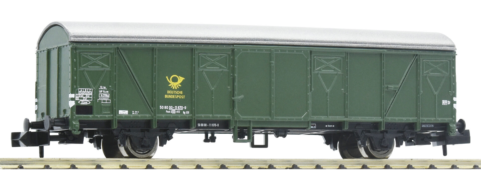 FLEISCHMANN 831511 Spur N Güterwagen Bauart Post 2ss-t/13