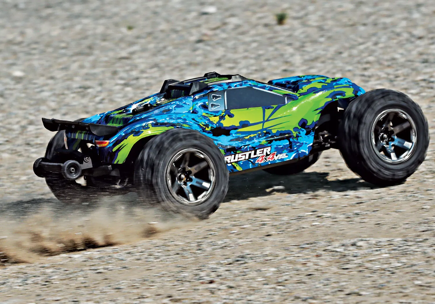 TRAXXAS® 67076-4GRN Rustler 4x4 VXL grün/blau RTR