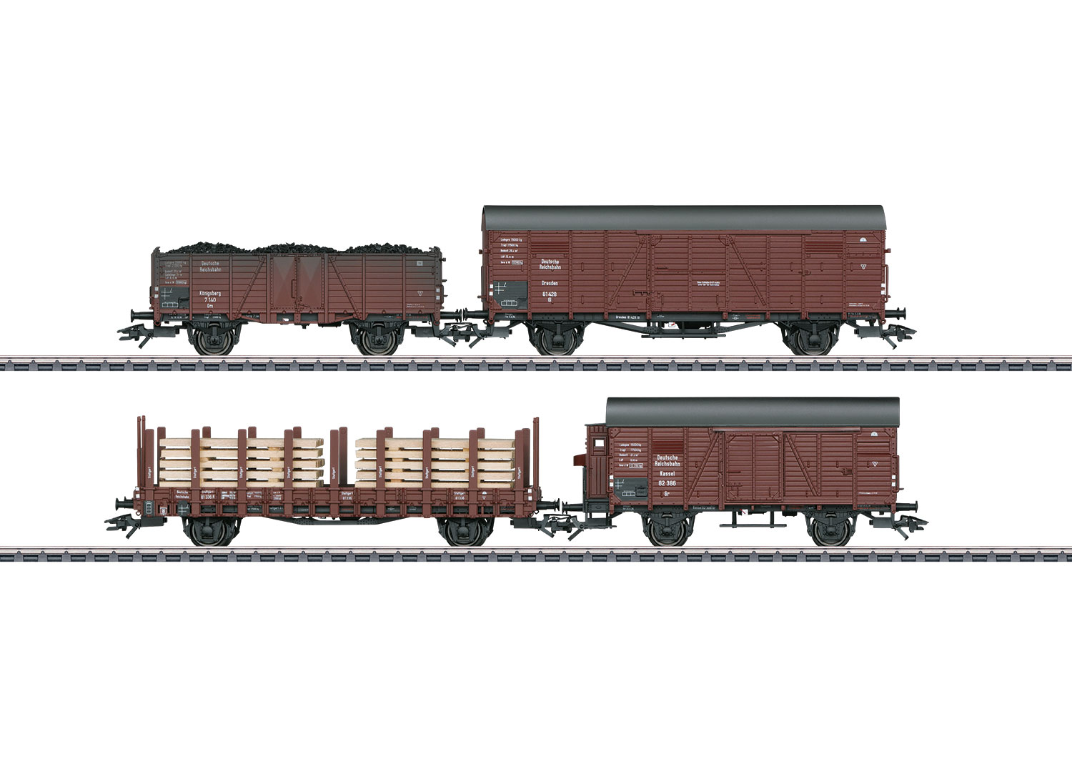 Märklin 46065 4 Güterwagen unterschiedlicher Bauart der DRG