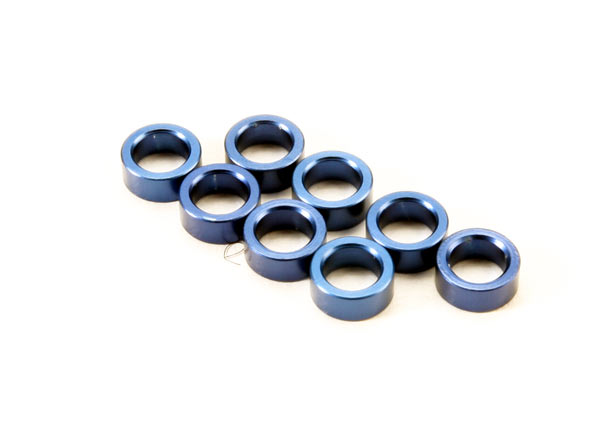 TRAXXAS® 5133A Distanzstück Pushrod Aluminium blau 8 Stück
