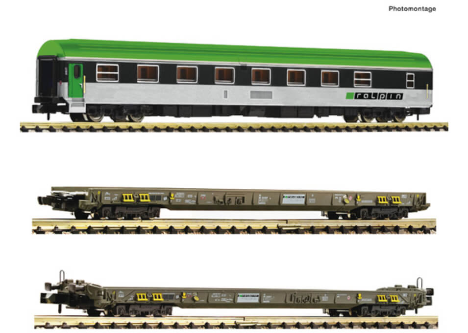 Fleischmann Spur N 827112 3-tlg. Set Rollende Autobahn RAlpin