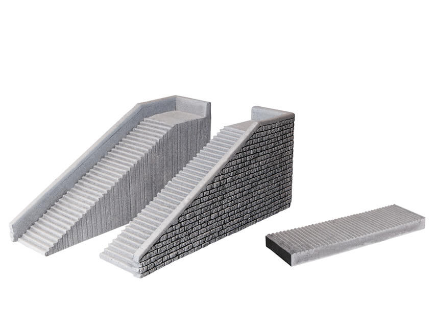 NOCH 58303 Treppen-Set 3 Teile links- und rechtssteigend