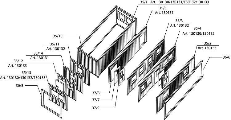 Faller 130133 Baucontainer
