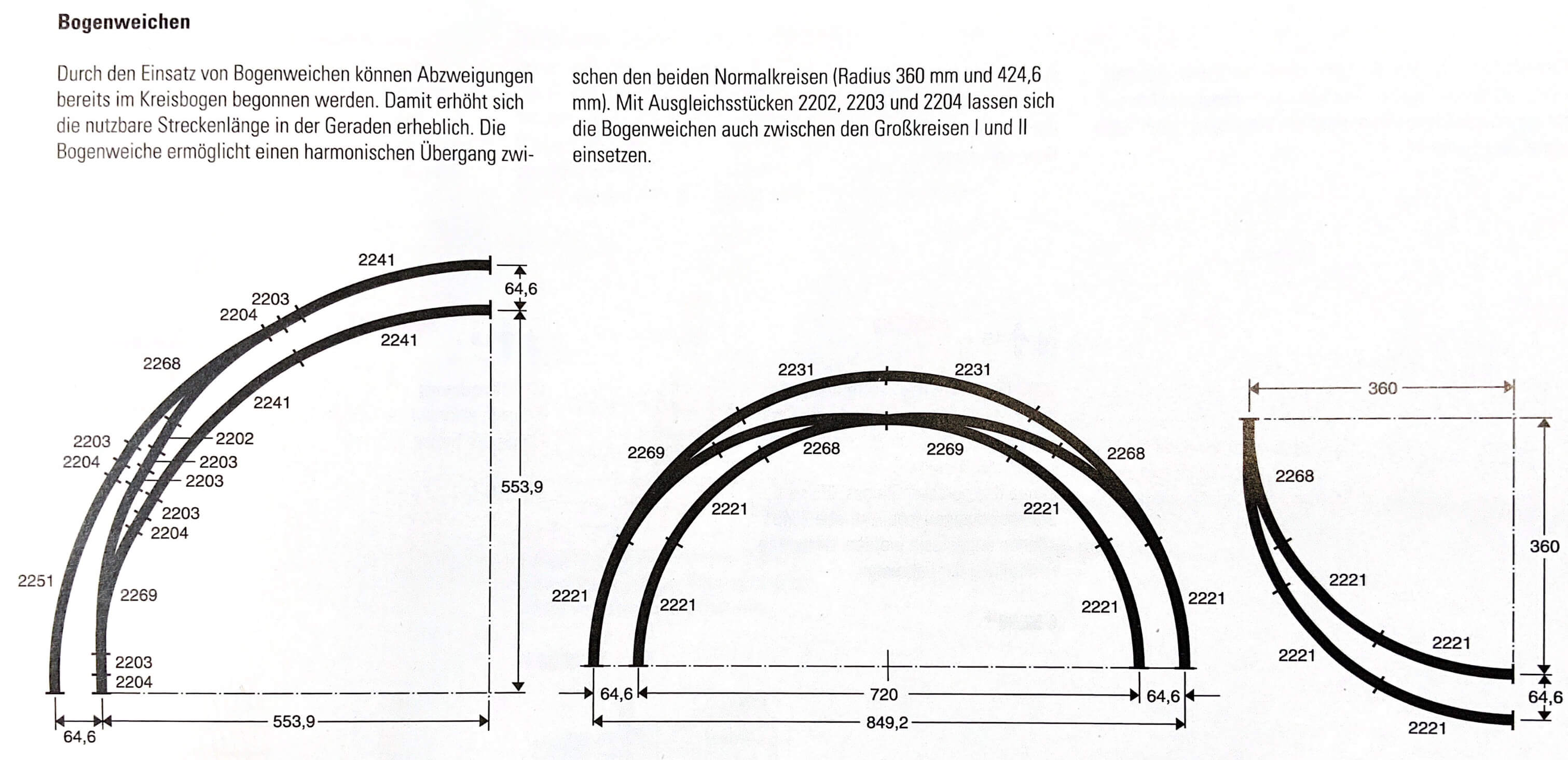 Märklin 2269 H0 K-Gleis Bogenweiche rechts Radius 1 30° mit Antrieb