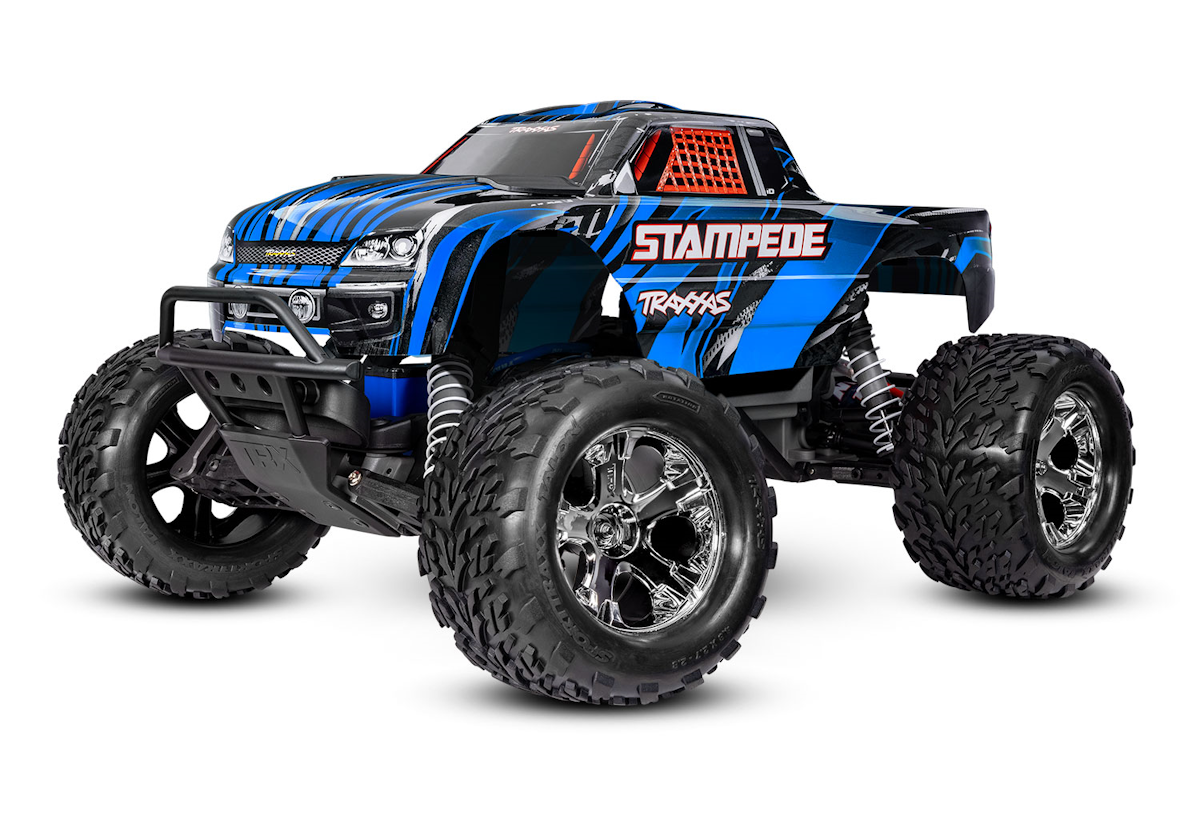 TRAXXAS® 36254-8-BLUE Stampede® XL-5 2WD blau RTR Akku Ladegerät 1/10 2WD Monster Truck 