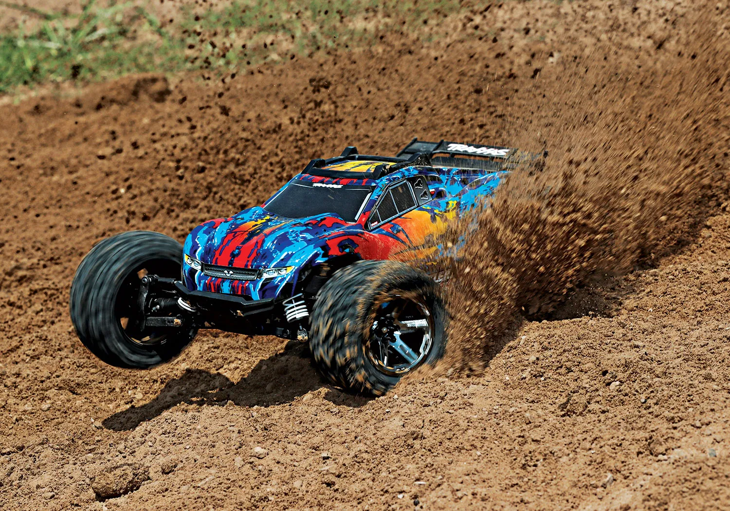 TRAXXAS® 67076-4RED Rustler 4x4 VXL rot/gelb RTR 
