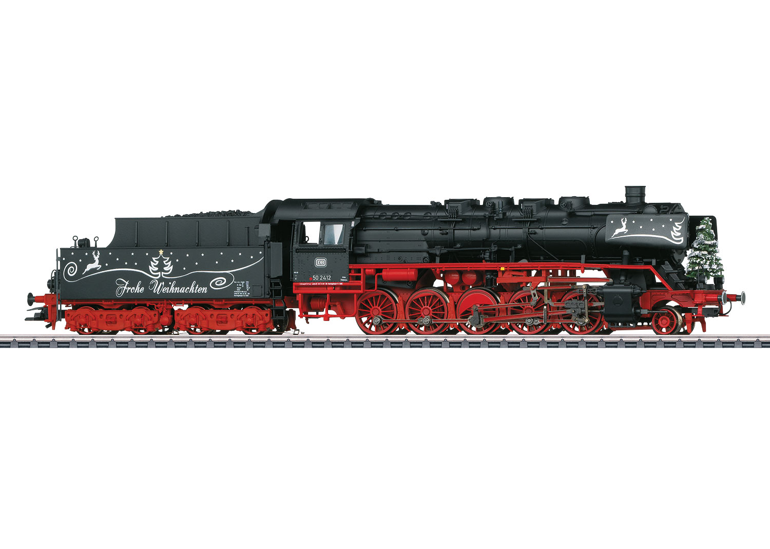 Märklin 37899 Weihnachts-Dampflokomotive mit Schlepptender BR 50