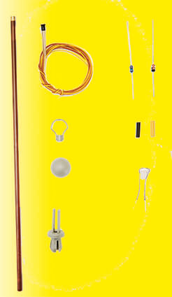 Viessmann 6727 Bausatz Holzmastleuchte DDR-Reichsbahn LED warmweiß