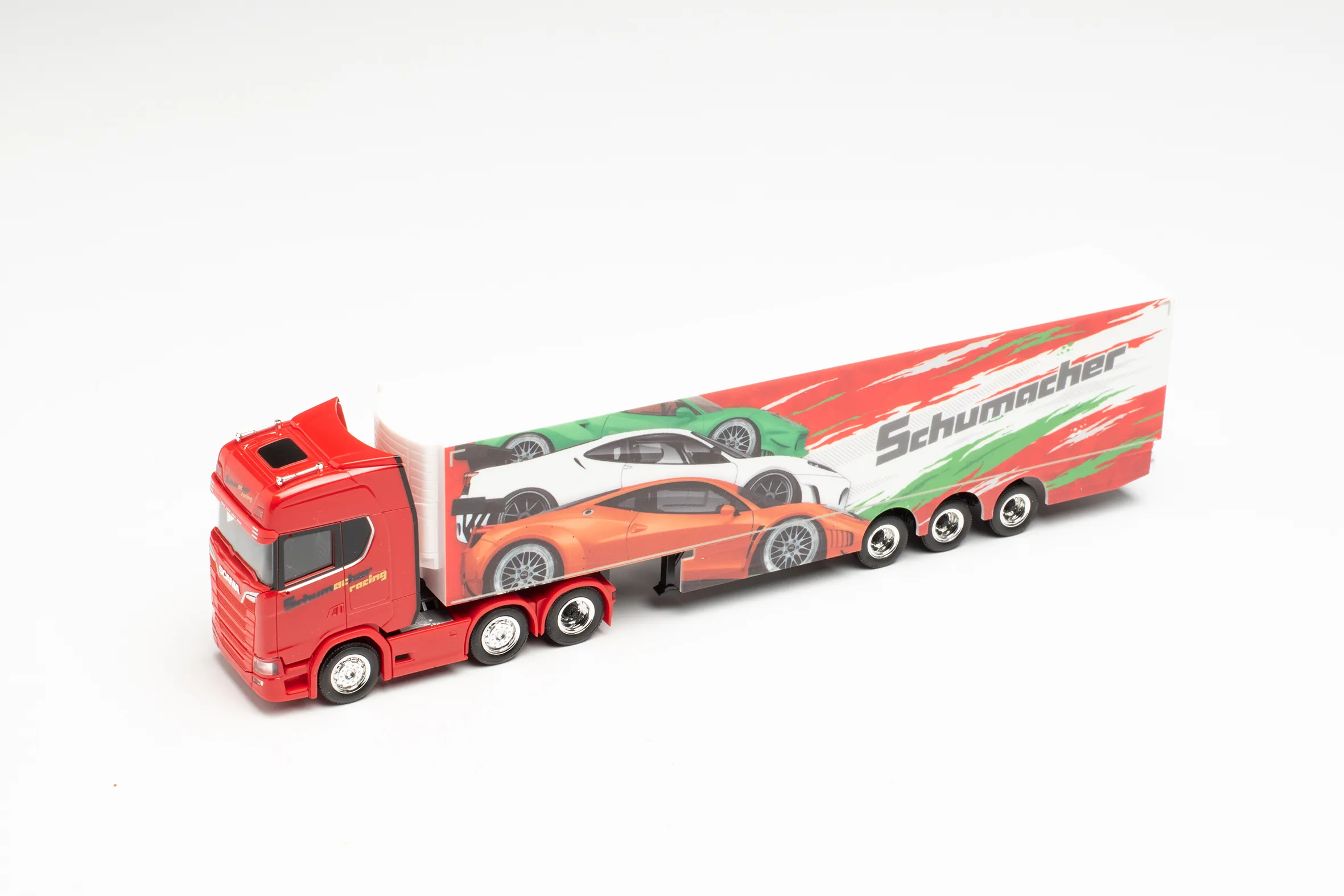 Herpa 313643 Scania CS 20 HD Kühlkoffer-Sattelzug Schumacher Würselen