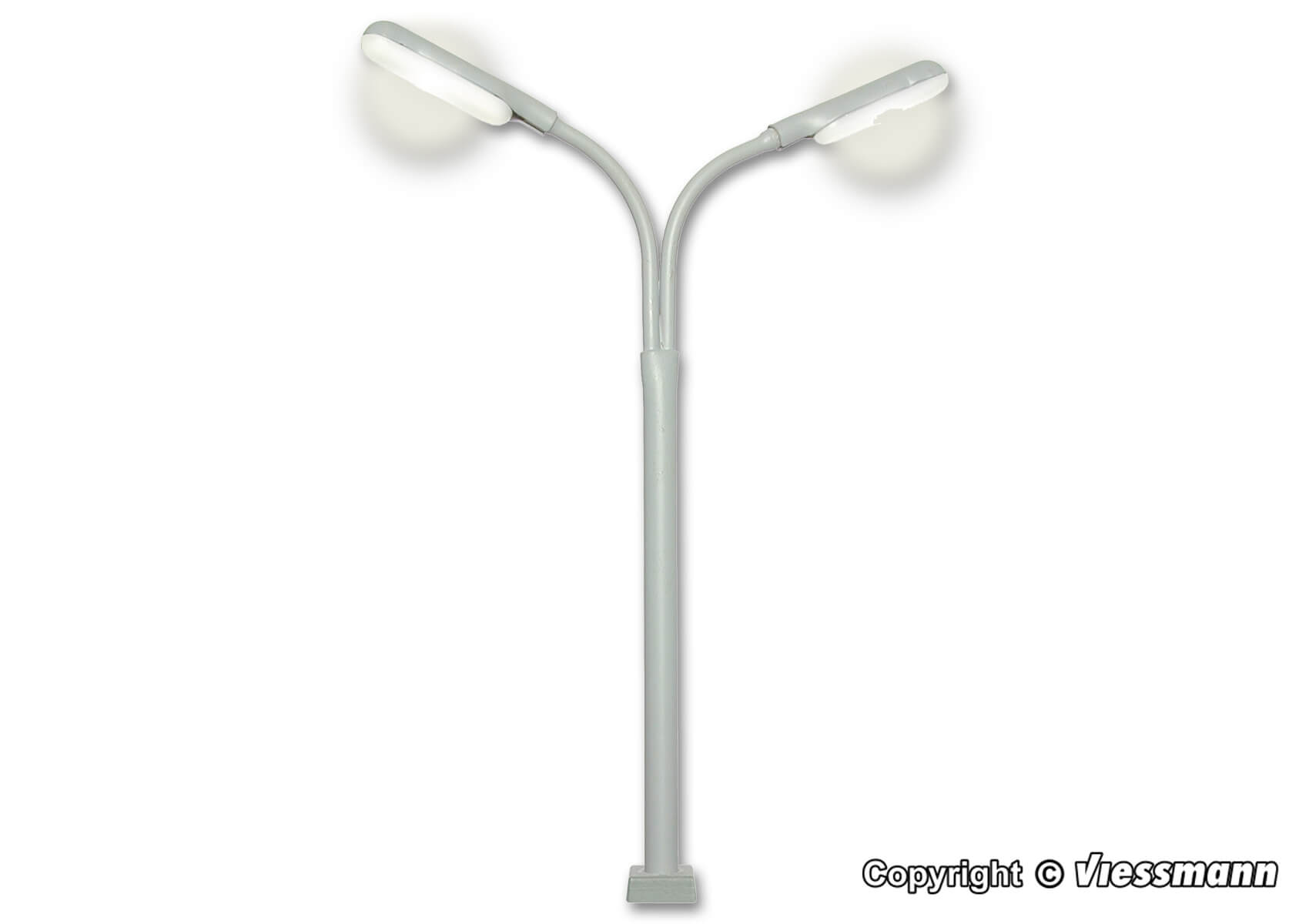 Viessmann 60951 Peitschenleuchte doppelt Kontaktstecksockel 2 LEDs weiß