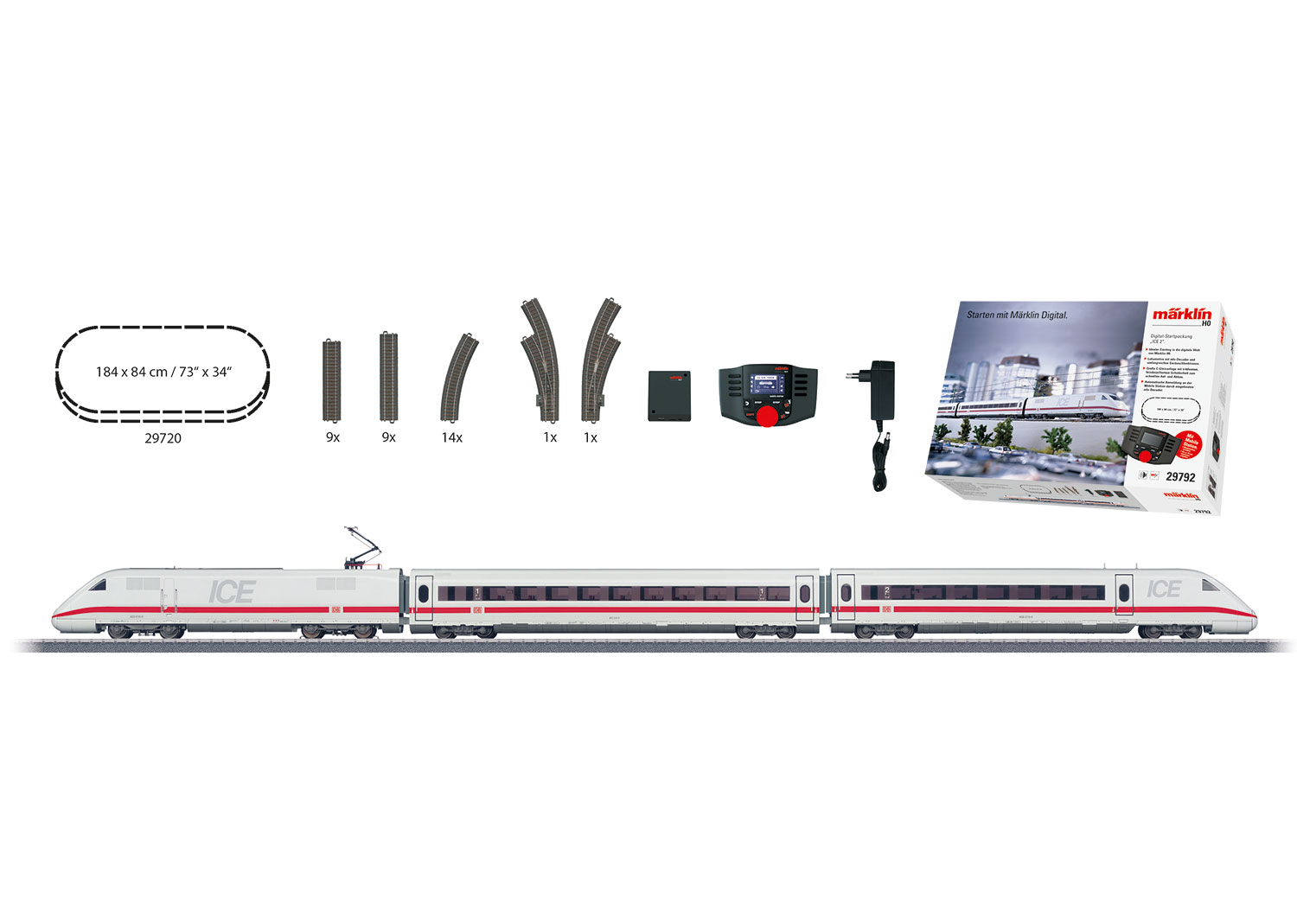 Märklin 29792 Digital-Startpackung ICE 2 mit Mobile Station
