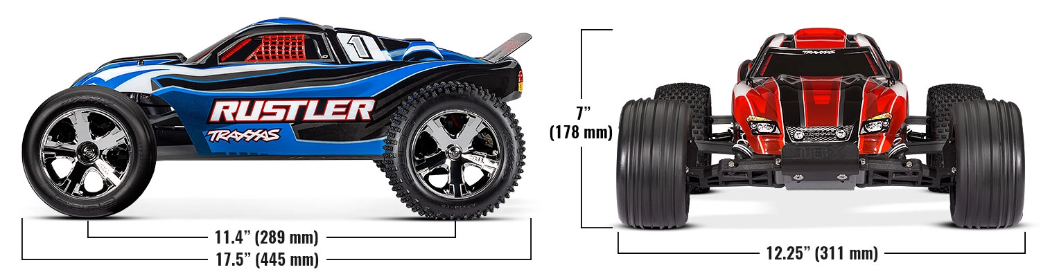 TRAXXAS® 37054-1GRN Rustler XL-5® grün RTR 1/10 2WD Akku Ladegerät