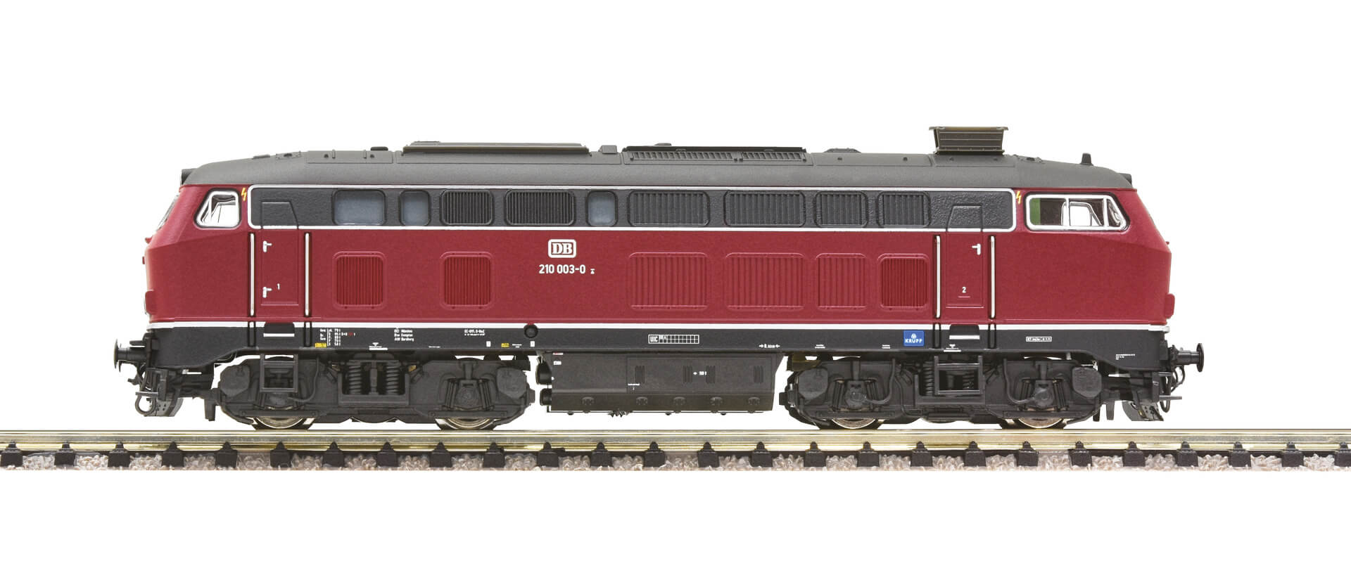 FLEISCHMANN 724210 Spur N Diesellokomotive BR 210 der DB altrot mit Gasturbinenantrieb analog