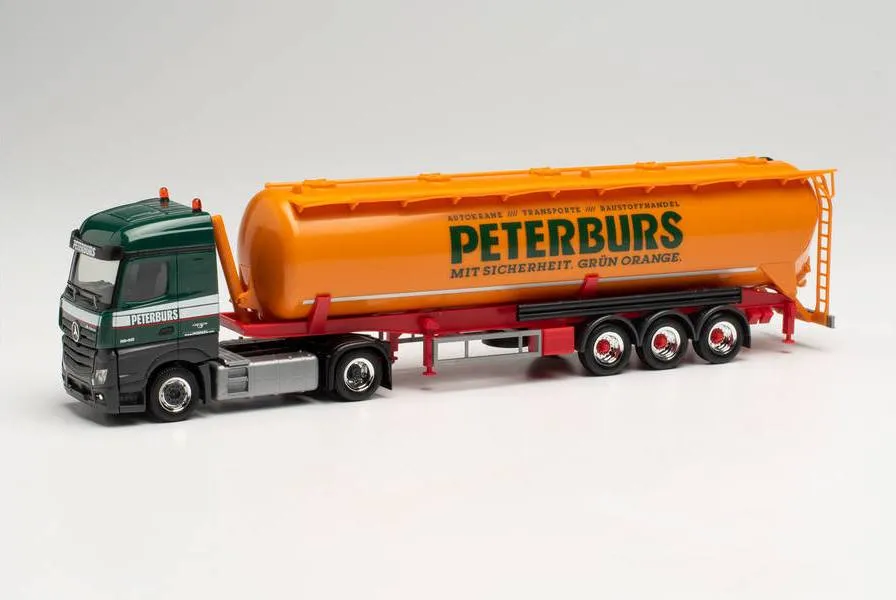 Herpa 313810 Mercedes-Benz Actros StreamSpace Silo-Sattelzug Peterburs