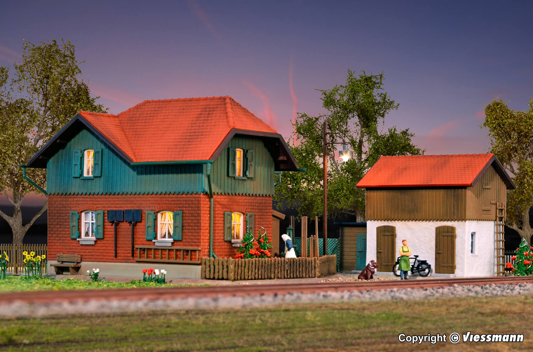 kibri 39320 Wärterhaus Kaltental mit Nebengebäude