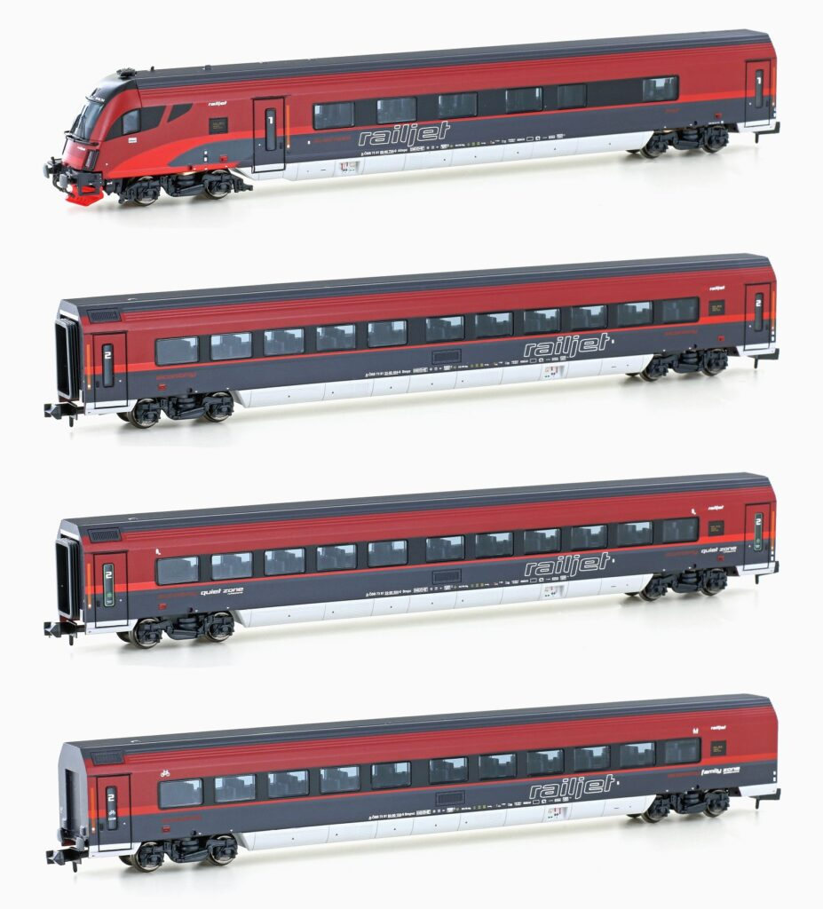 Lemke H25224 4er Set Personenwagen ÖBB Railjet Set 1