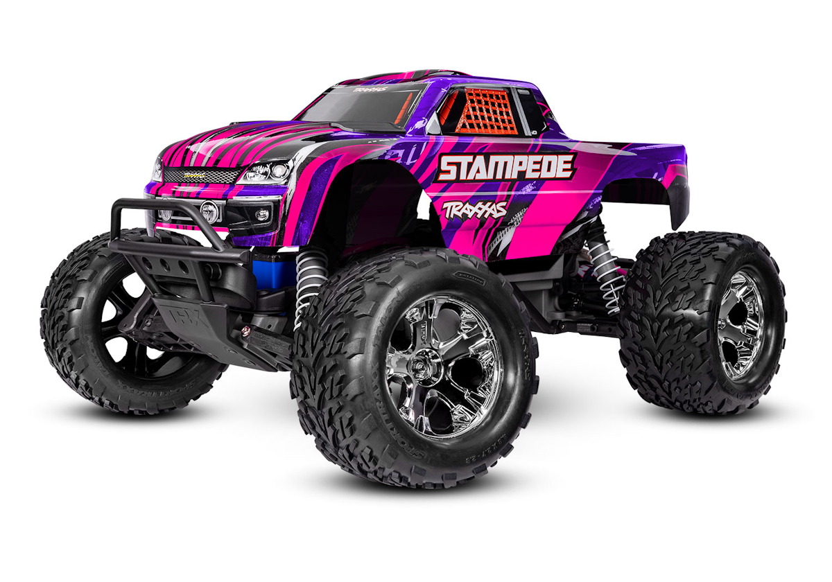 TRAXXAS® 36254-8-PINK Stampede® XL-5 2WD pink RTR Akku Ladegerät 1/10 2WD Monster Truck 