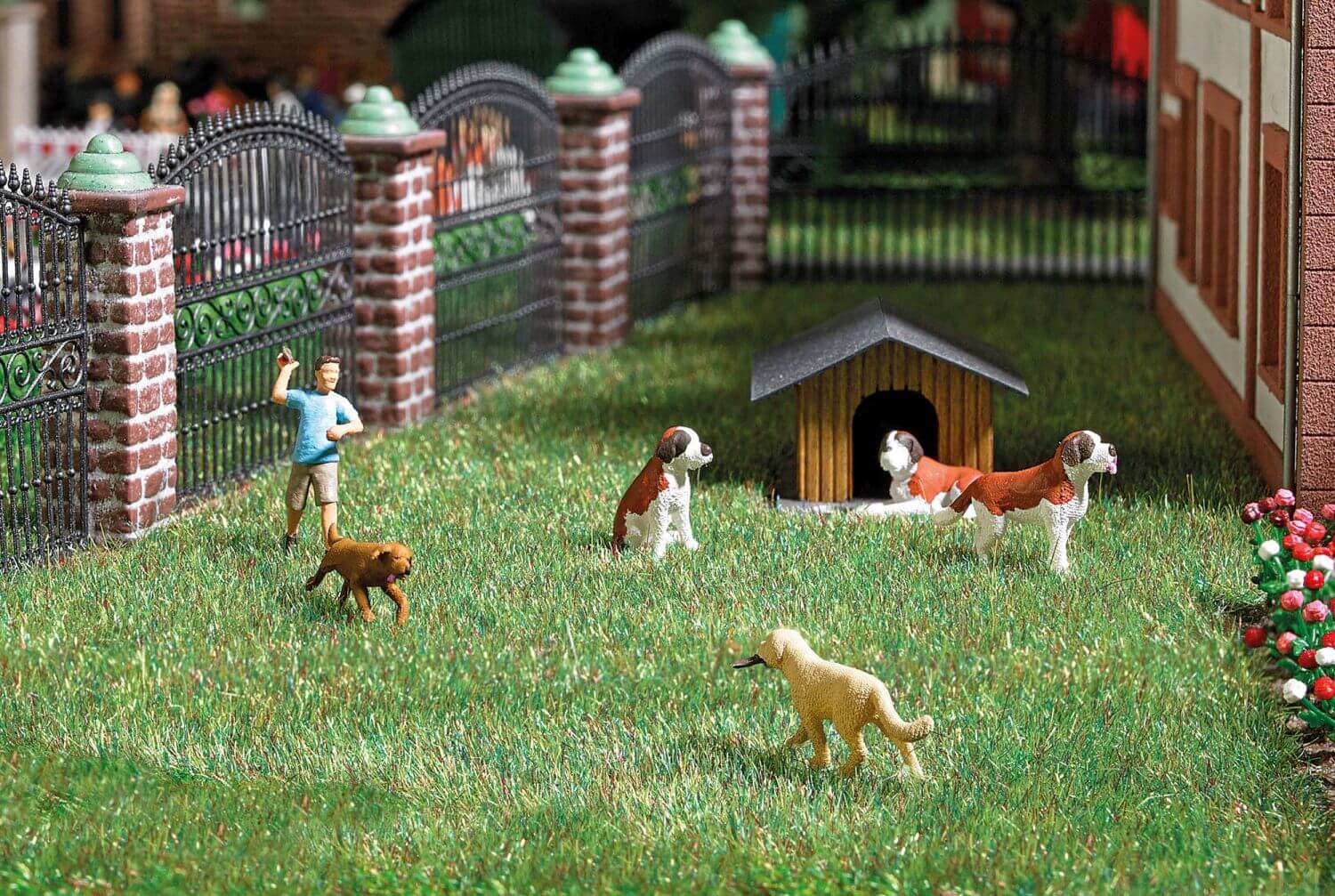 BUSCH 7896 H0 Apportierspiel mit Hunden