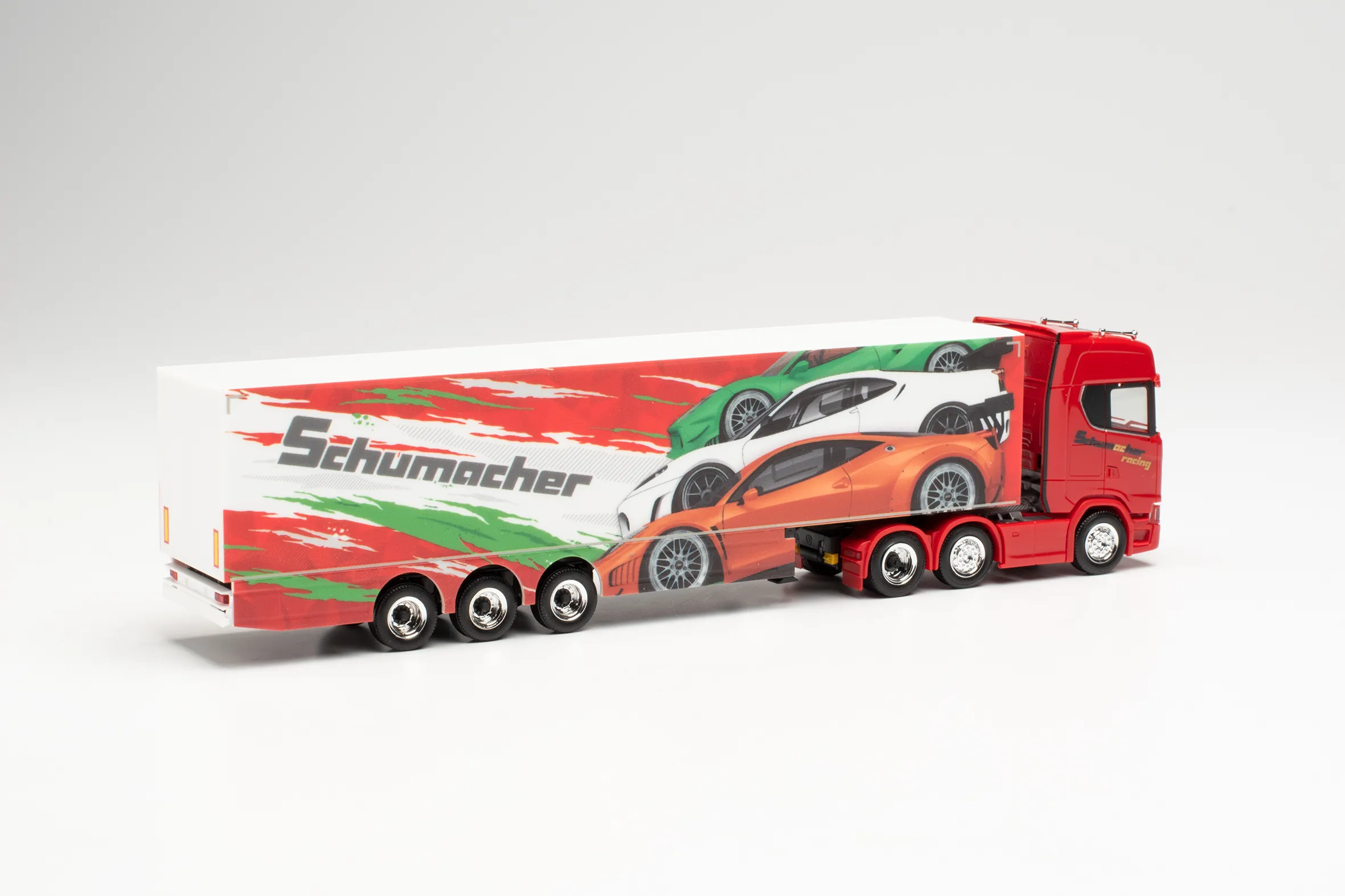 Herpa 313643 Scania CS 20 HD Kühlkoffer-Sattelzug Schumacher Würselen