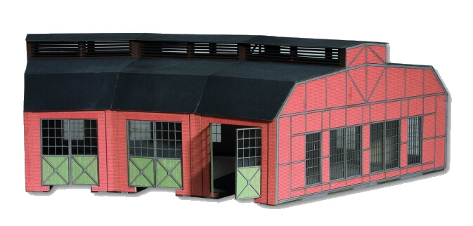 NOCH 66210 Ringlokschuppen 3-ständig
