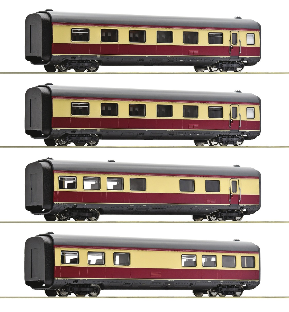 Roco 6200003 4-tlg. Set Mittelwagen zum Gasturbinentriebzug BR 602 DB
