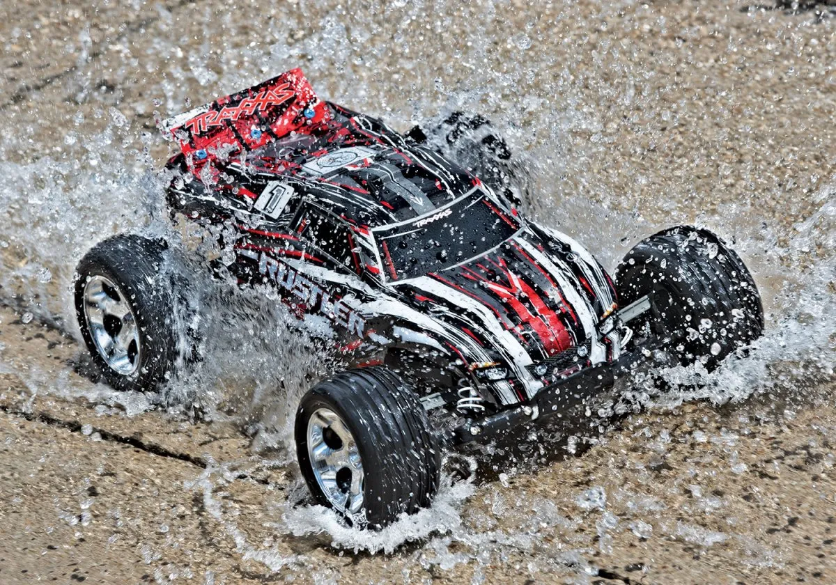 TRAXXAS® 37054-1REDX Rustler XL-5® rot RTR 1/10 2WD Akku Ladegerät
