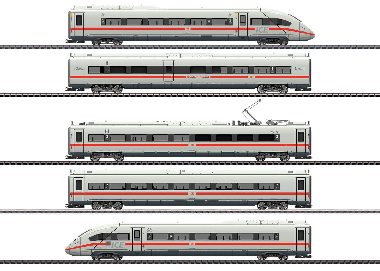 Märklin Spur H0 39714 Triebwagenzug ICE 4 Baureihe 412/812 DB AG