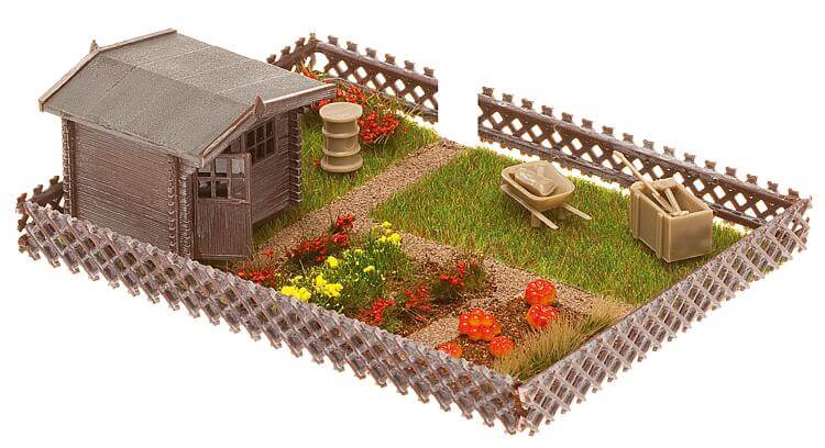 Faller 180492 Schrebergarten mit kleinem Gartenhäuschen