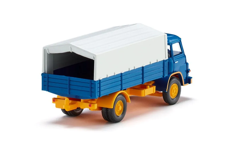 Wiking 041102 MAN 415 Pritschen-Lkw blau/melonengelb