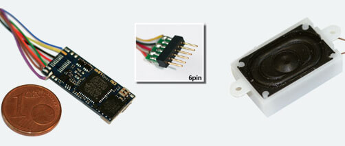 ESU 54800 LokSound micro V4.0 «Universalgeräusch zum Selbstprogrammieren», mit 6-pol. NEM651 Schnittstelle, Spurweite: N,TT