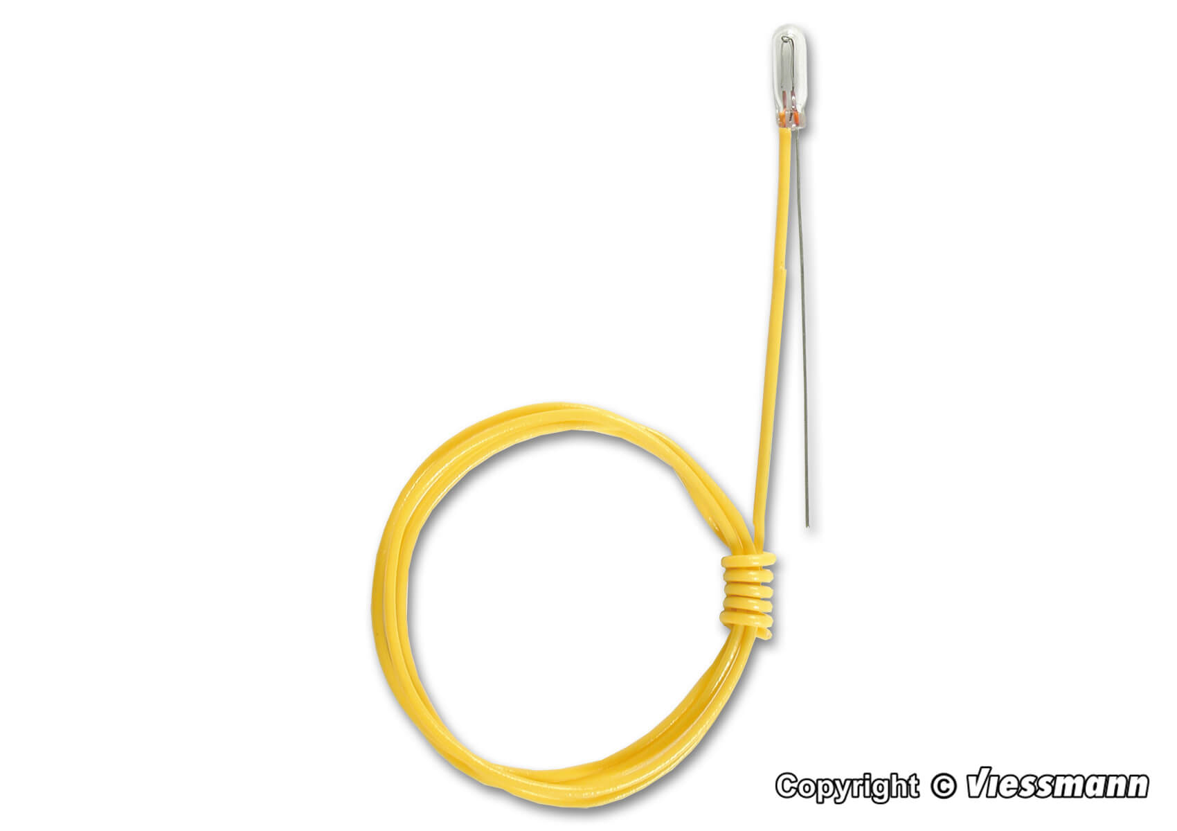 Viessmann 6222 Glühlampe klar T 1/2, Ø 1,8 mm, 16 V, 30 mA, 1 Kabel, 1 blanker Draht