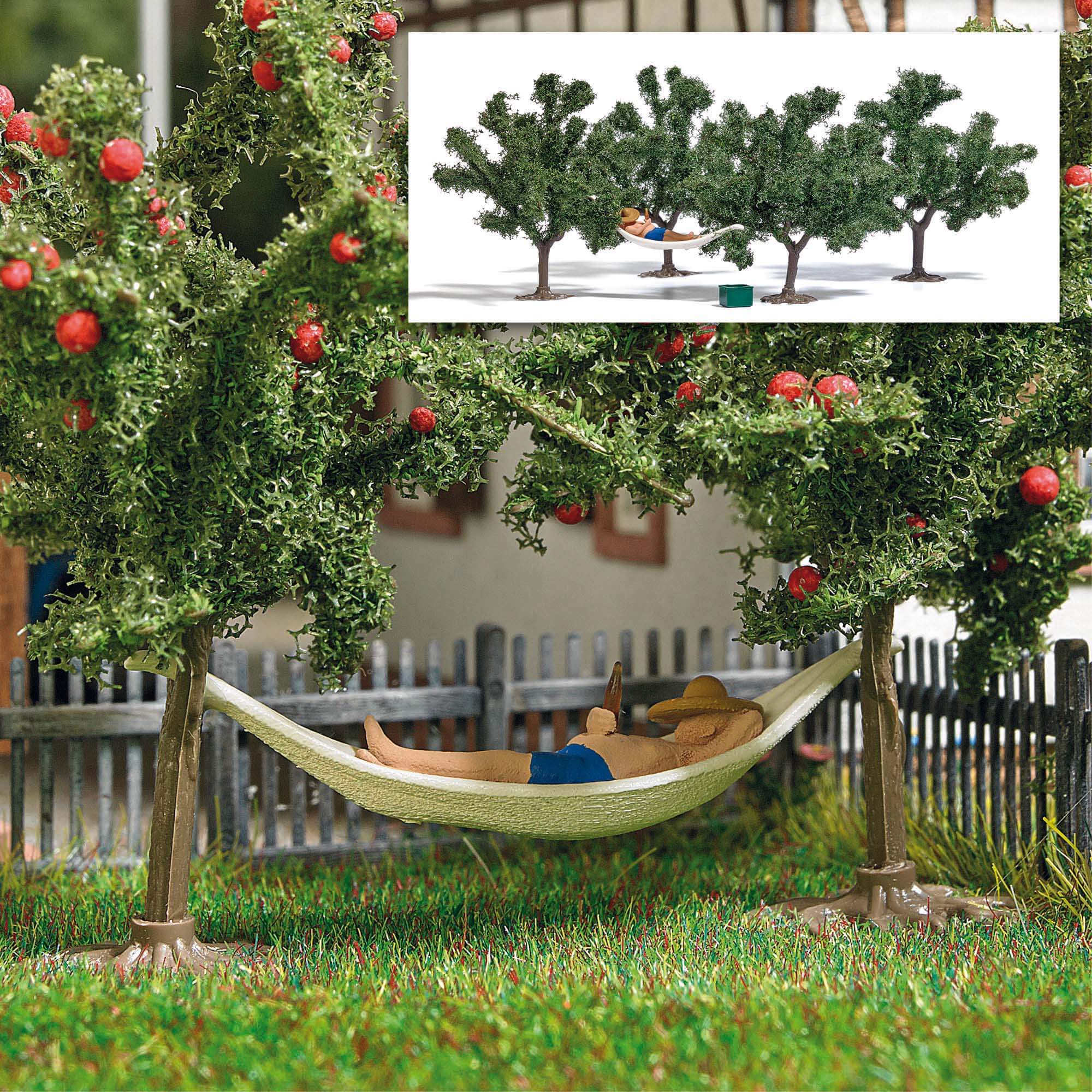 BUSCH 7863 H0 Mann in Hängematte Action Set