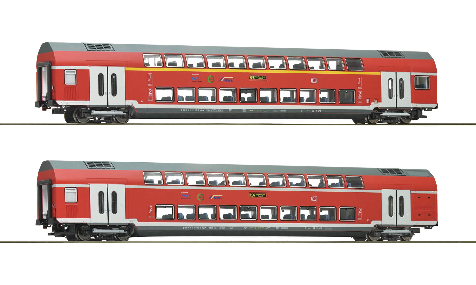 Roco H0 74148 2-tlg. Set Doppelstockwagen DB AG