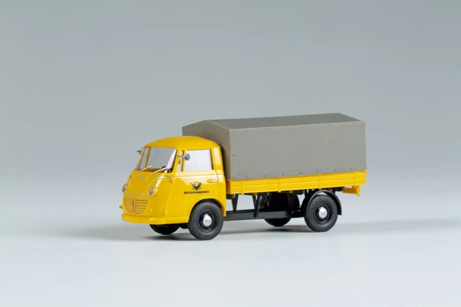 Auhagen 66025 MC Goliath Expr. 1100 Pritschenwagen mit Plane Deutsche Post