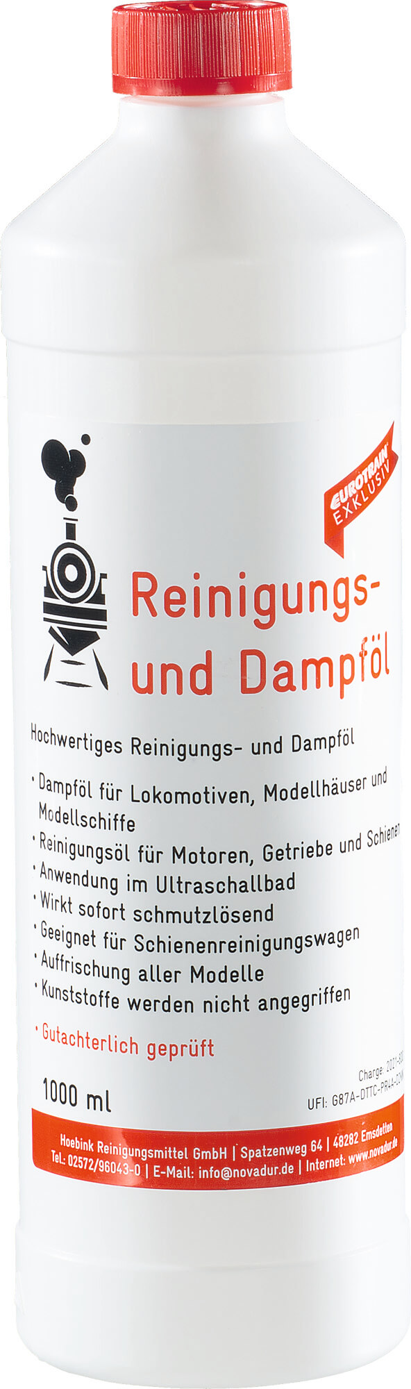 EUROTRAIN® 830-10252 Reinigungs- und Dampföl 1000 ml