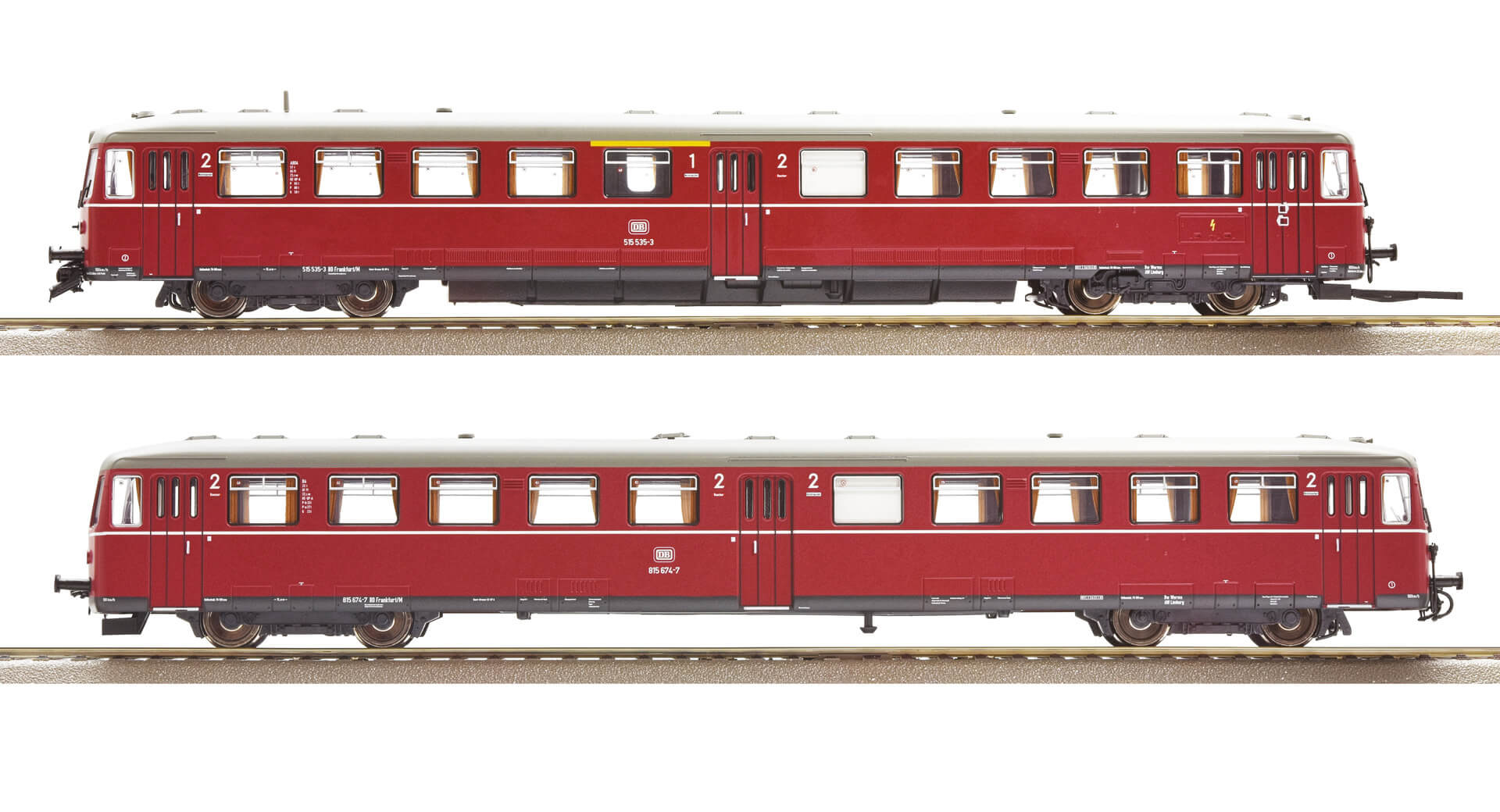 Roco 72080 H0 Akkutriebwagen BR 515 mit Steuerwagen der DB