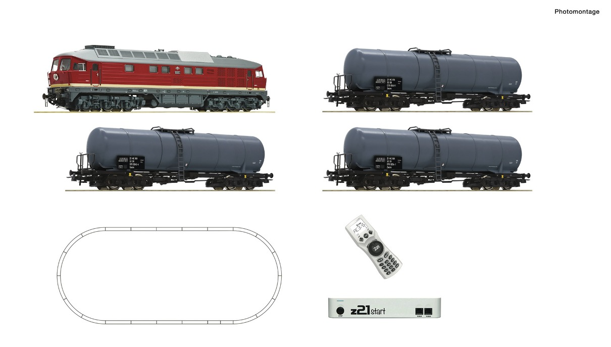 Roco 5110002 z21 start Digitalset Diesellokomotive BR 132 mit Kesselwagenzug DR