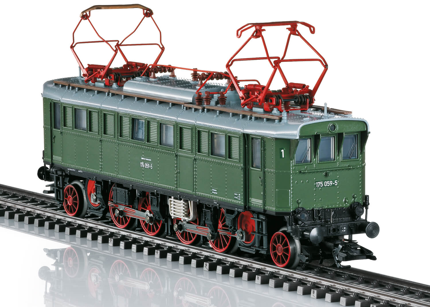 Märklin 37489 H0 Elektrolokomotive Baureihe 175 in chromoxidgrüner Grundfarbgebung