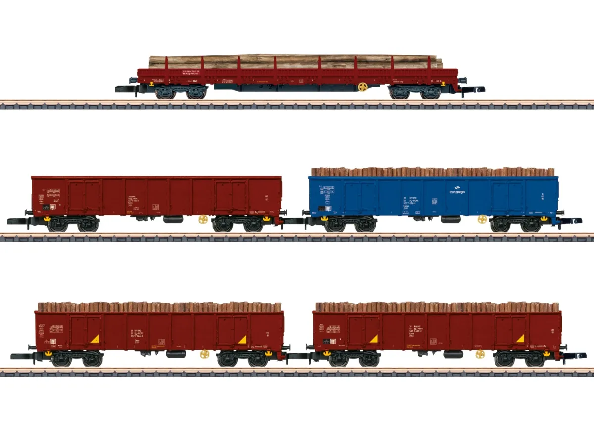Märklin 86683 Wagen-Set Holztransport PKP