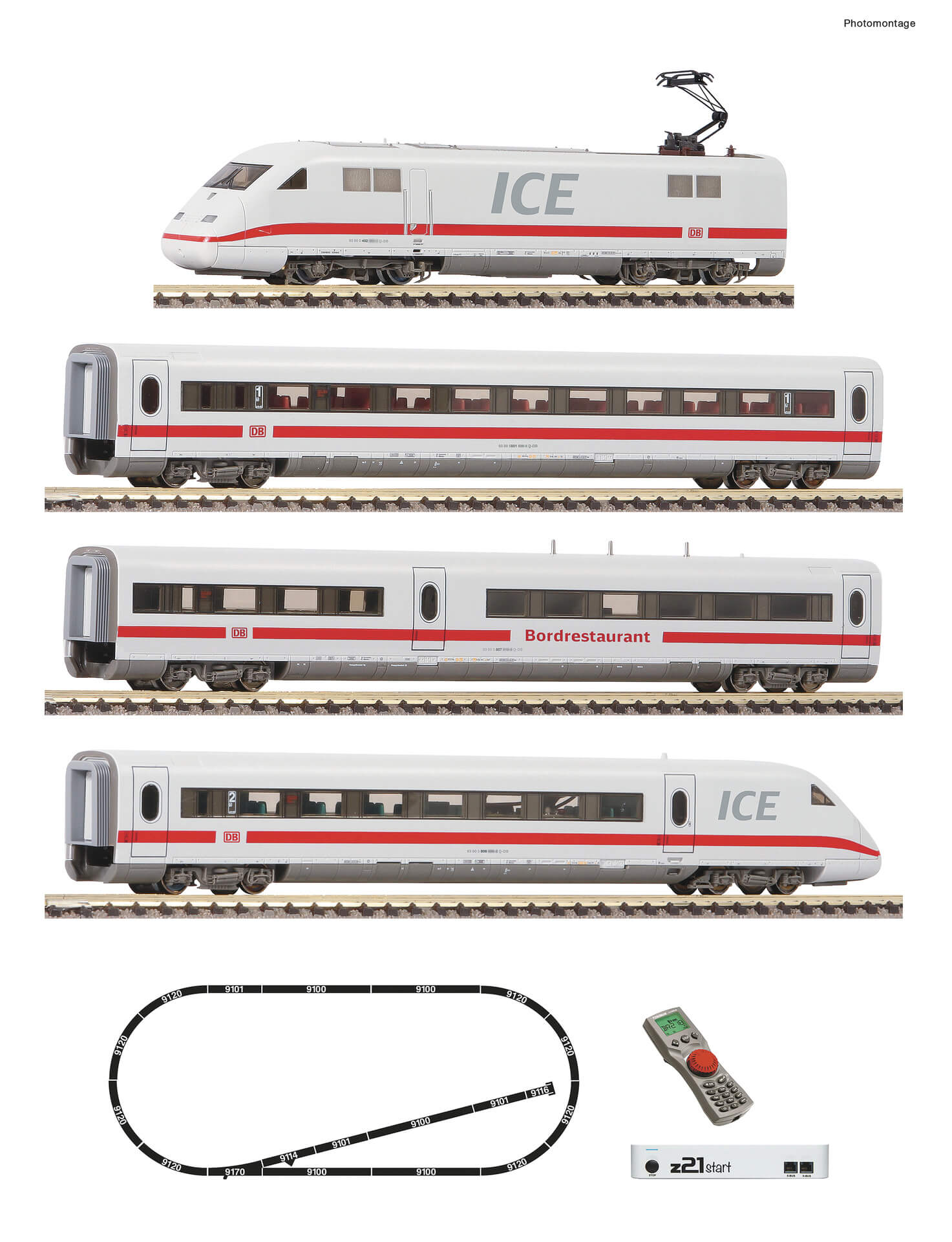 FLEISCHMANN 931884 Spur N z21®start Digitalset: 4-teiliger ICE 2 Triebzug