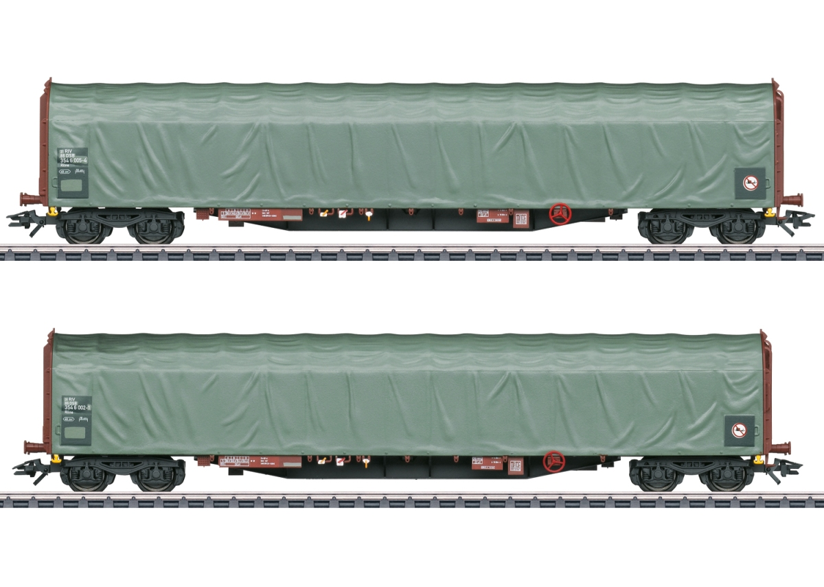 Märklin 47114 Schiebeplanenwagen-Set DSB