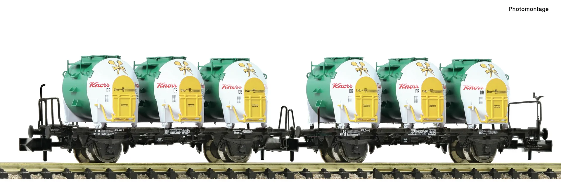 Fleischmann 823306 Behältertragwagen-Doppeleinheit DB