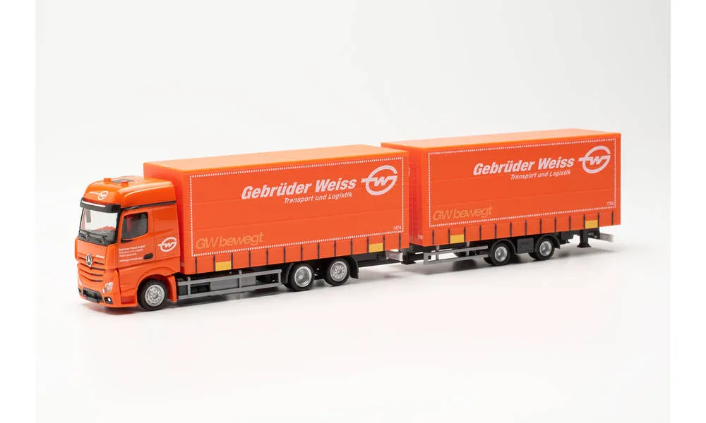 Herpa 316149 Mercedes-Benz Actros Bigspace `18 Volumen-Hängerzug Gebrüder Weiss Österreich Lauterach