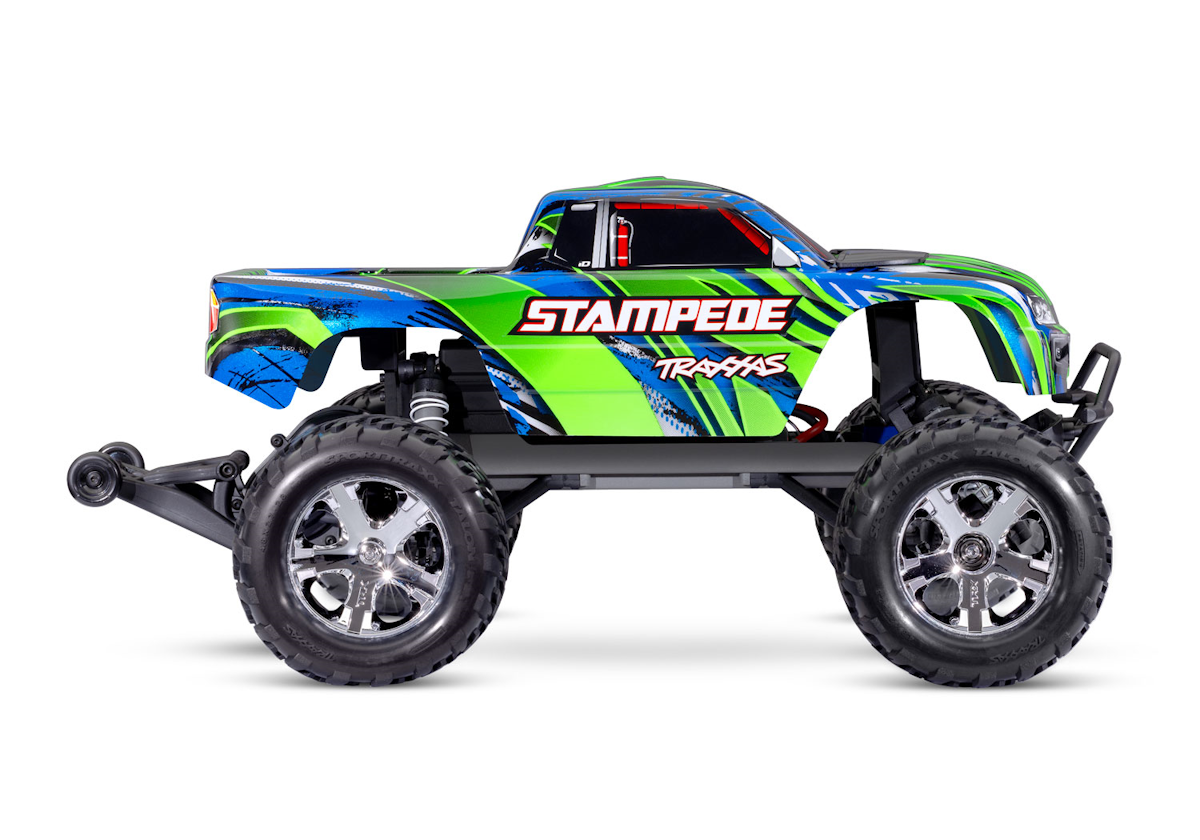 TRAXXAS® 36254-8-GRN Stampede® XL-5 2WD grün RTR Akku Ladegerät 1/10 2WD Monster Truck 
