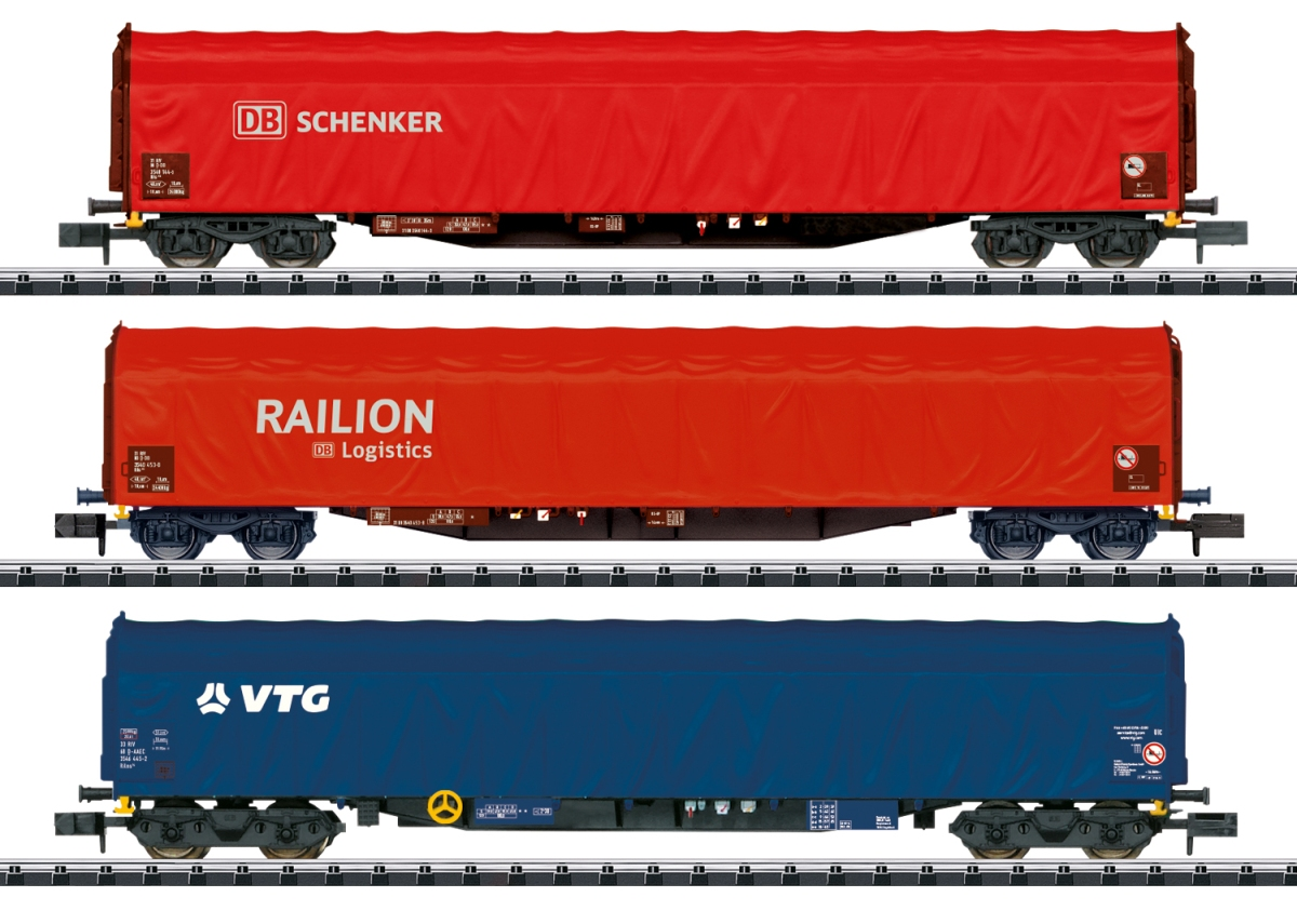 Trix 18801 Schiebeplanenwagen-Set Rilns DB AG