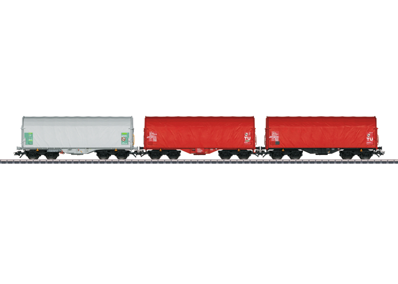 Märklin 47212 Schiebeplanenwagen-Set Shimmns-tu 718, Shimmnss