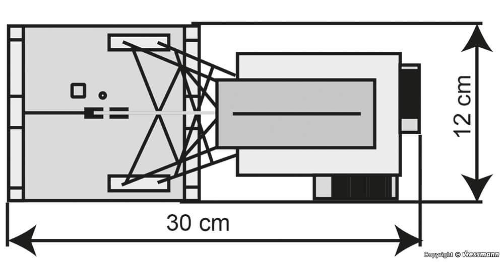 kibri H0 49845 Förderturm mit Maschinenhaus Antrieb
