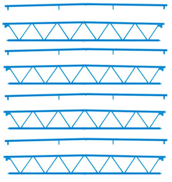 Faller 180885 H0 4 Fachwerkträger, Goldbeck zur kreativen Erweiterung der Industriehalle Goldbeck