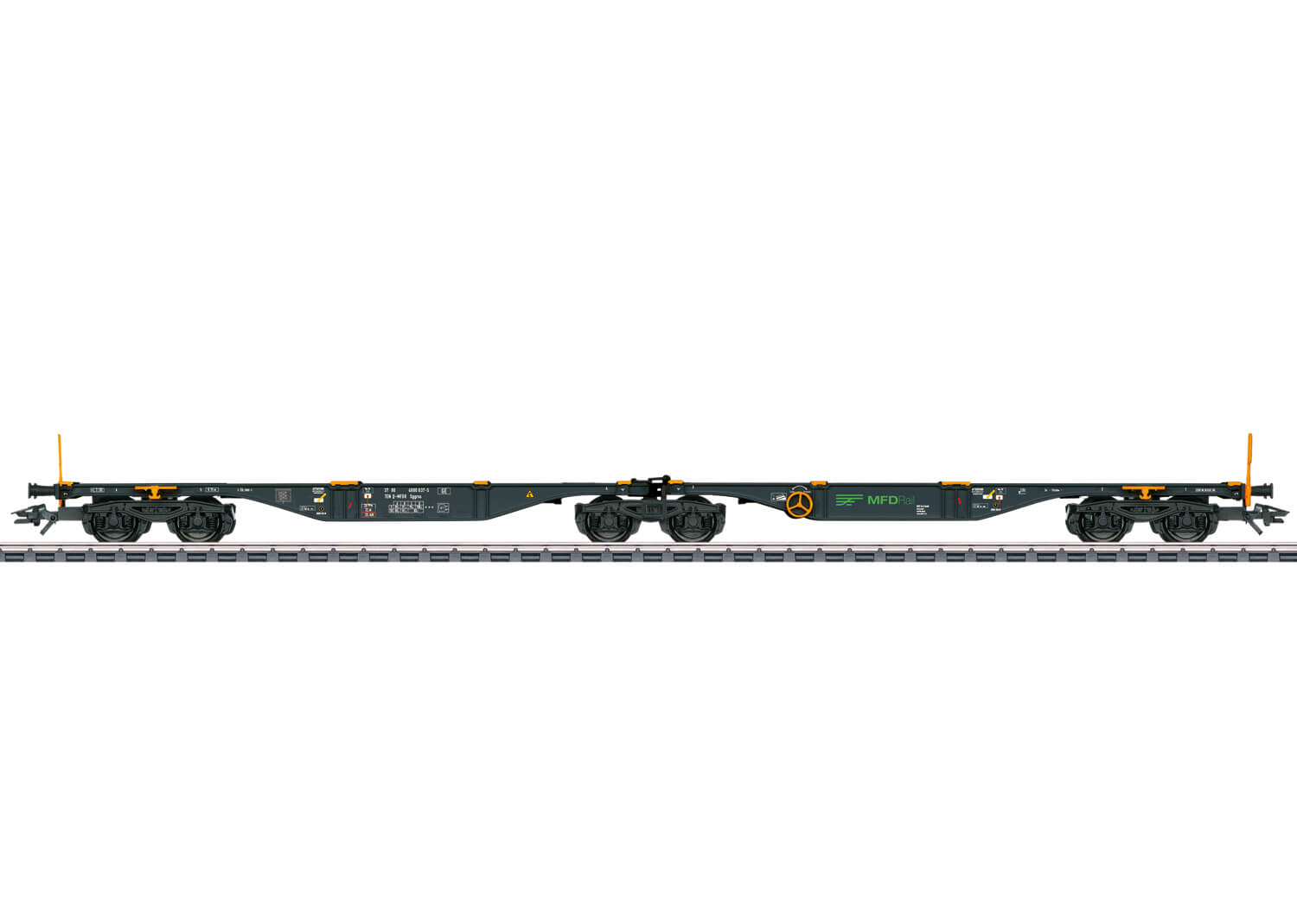 Märklin H0 47813 Doppel-Containertragwagen Bauart Sggrss der MFD Rail GmbH